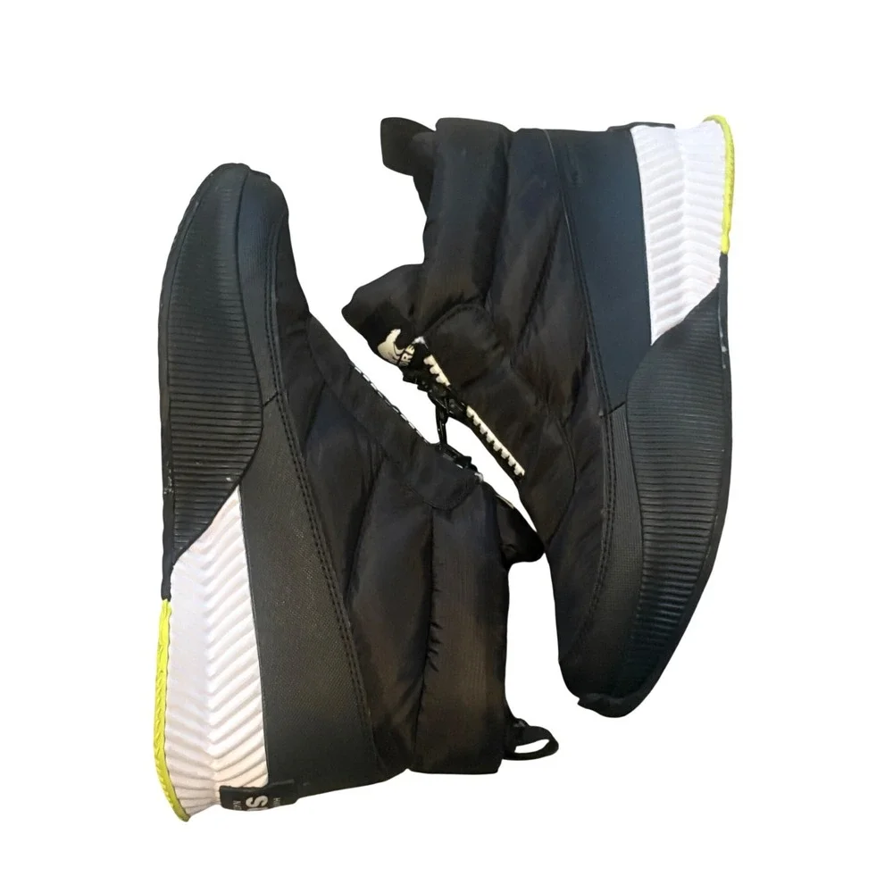 Sorel Out N About III Puffy Zip Waterproof Black White‎ Insulated Boots 8.5 B